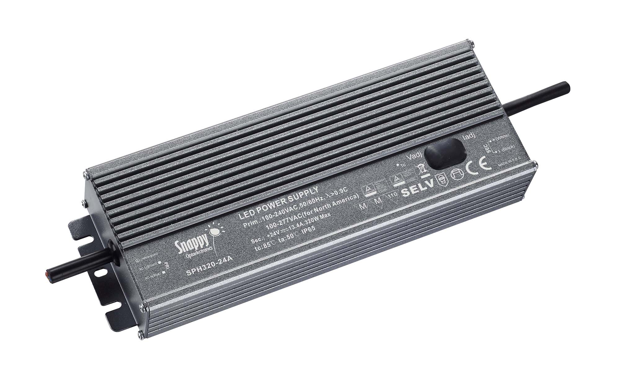 SPH320-24A  320W CV & CC Non-Dimmable LED Driver 24VDC IP65